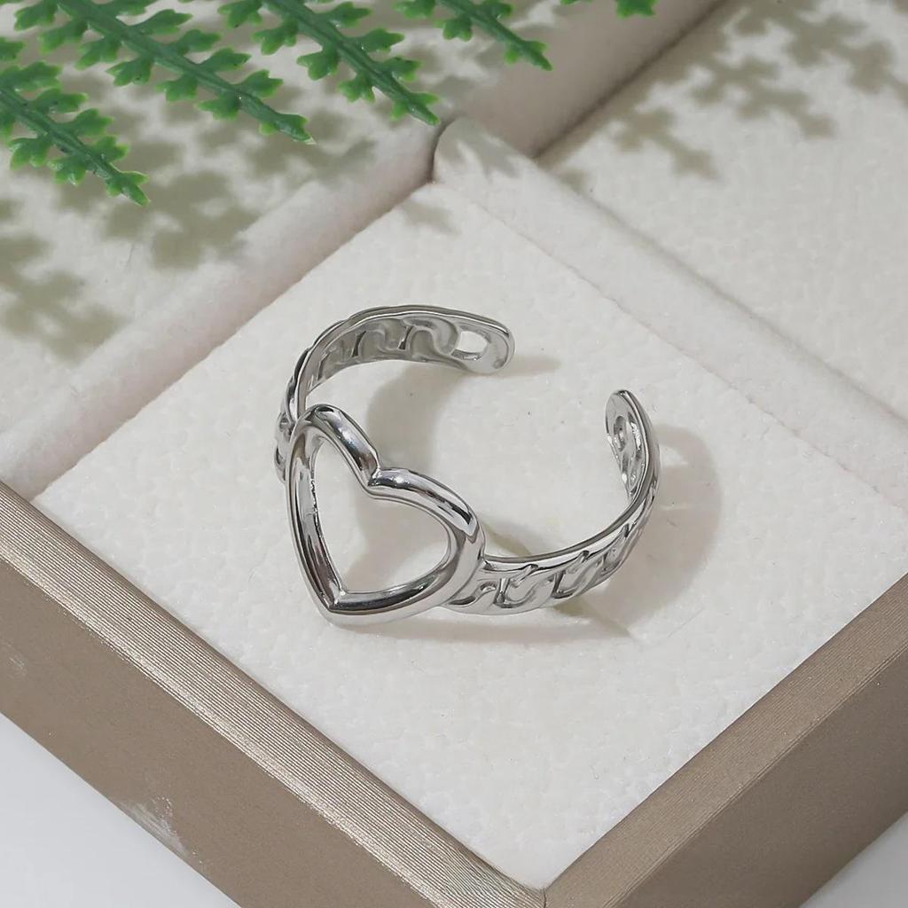 European & American Style Titanium Steel Open Ring - Fashionable, Versatile Jewelry for Women