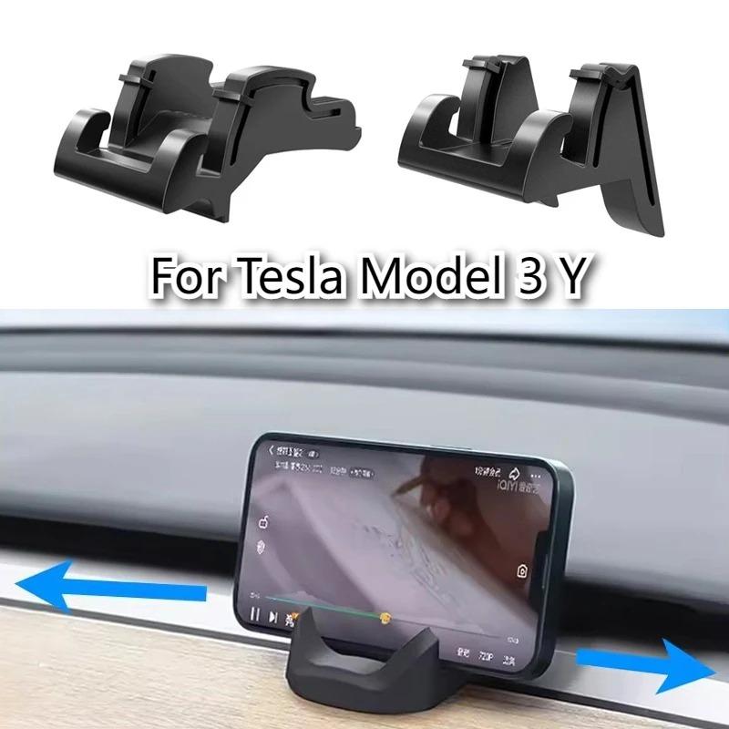 For Tesla Model Y/YL Juniper 2025 Silicone Phone Mount Model 3 Highland 2019-2025 Vent Hook and Sunglass Holder Car Accessories
