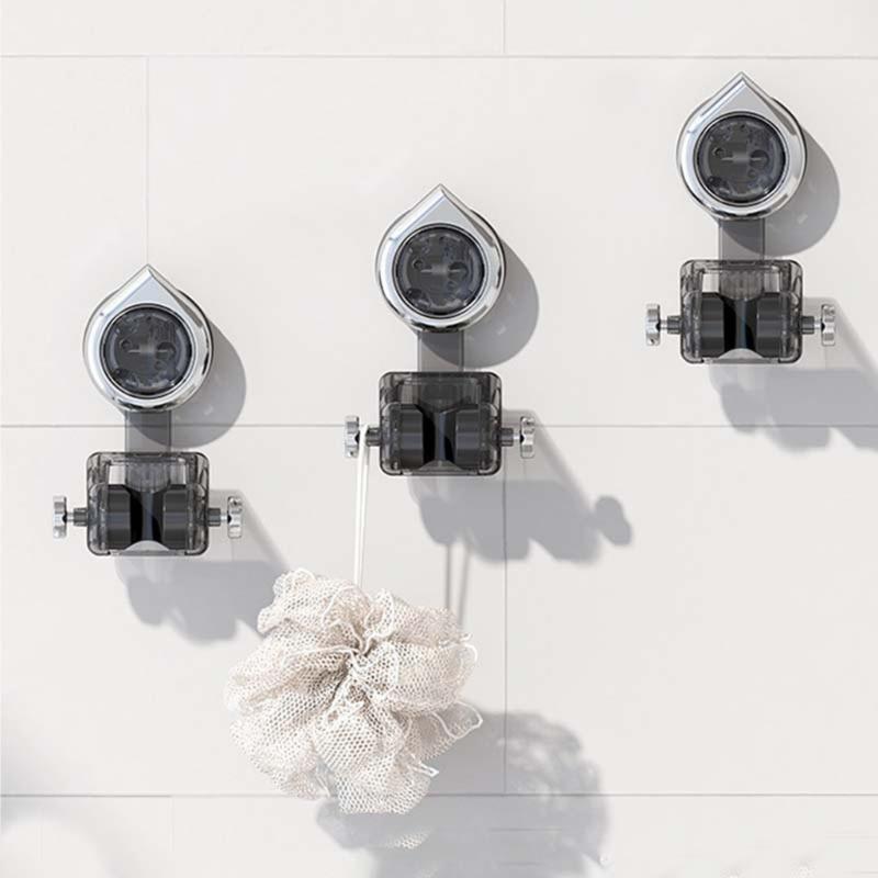 Removable Shower Head Holder with Suction Cup Design Adjustable 70° Downwards Easy Install for Bathroom Tile or Glass