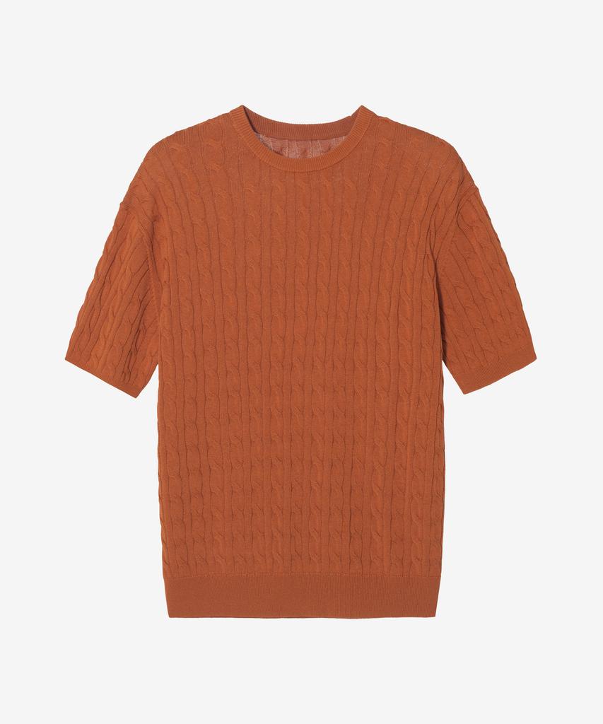 MINDBRIDGE Cable Round Short Sleeve Knit - 3 Colors