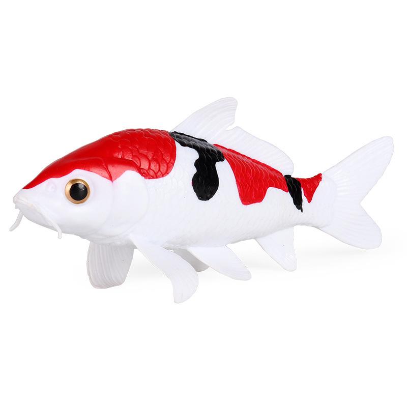 Simulated Marine Life: Koi Flowerback Carp Freshwater Fish Ornament Toy