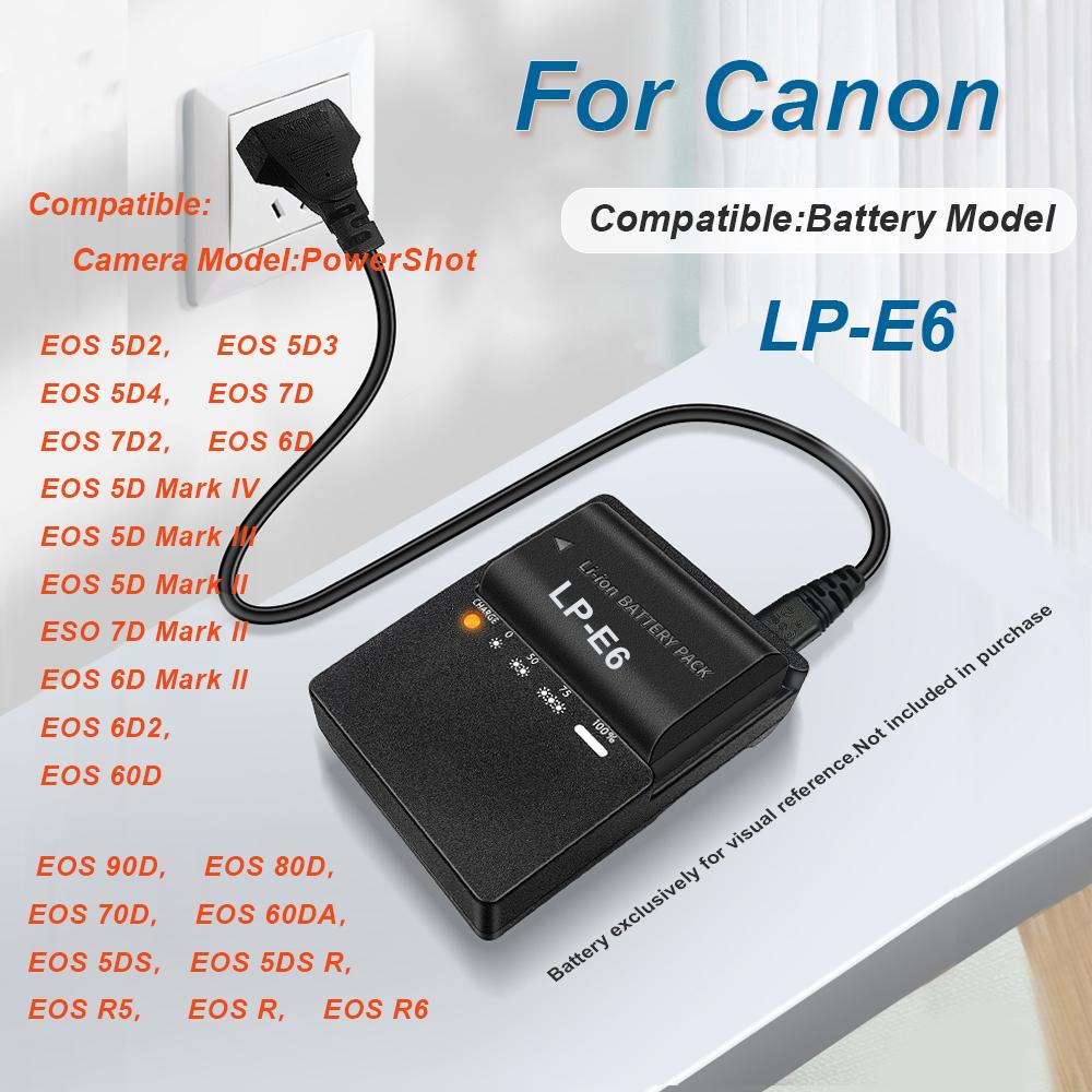 LC-E6 LP-E6N LP-E6NH Camera Battery Charger EU AU UK US Plug LC-E6E LCE6E LC-E6 For 70D 60D 7D 5D2 5D3 Mark II 5D MarkIII LP-E6