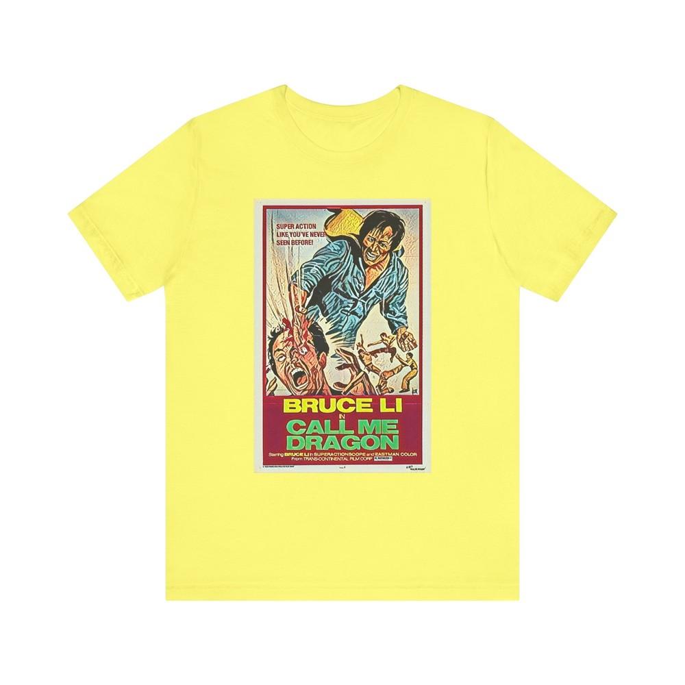 

Позвони мне Дракон Футболка Графический принт из фильма Брюс Ли Унисекс Джерси Футболка с коротким рукавом 3XL