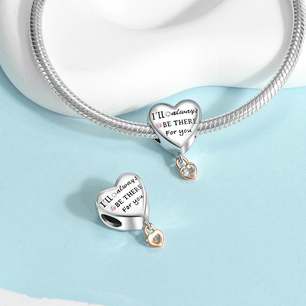 Charms Copper Zircon Forever Love Heart Sweethearts Life Charms Fit Bracelet Bracelet Beads Making For Lovers Accessory
