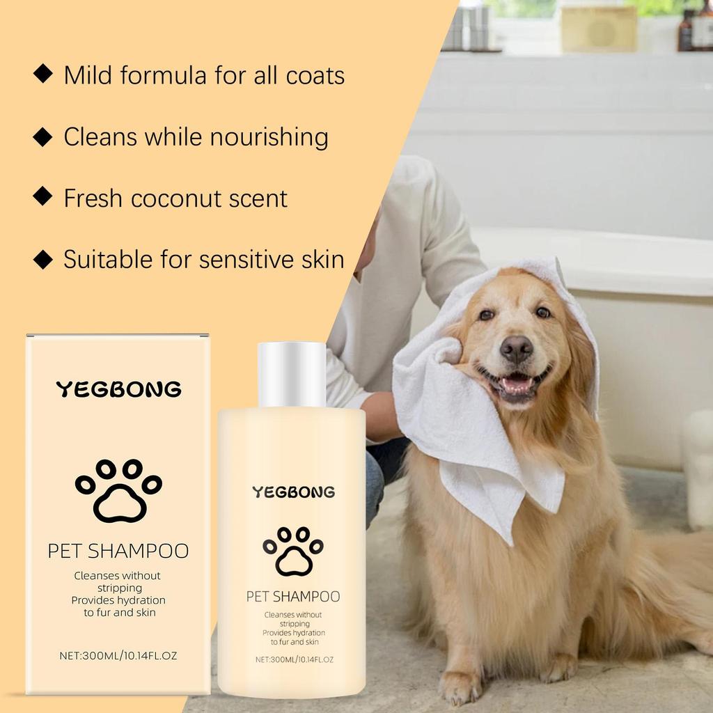Yegbong Pet Shampoo Gentle Cleansing Shampoo for Cats and Dogs