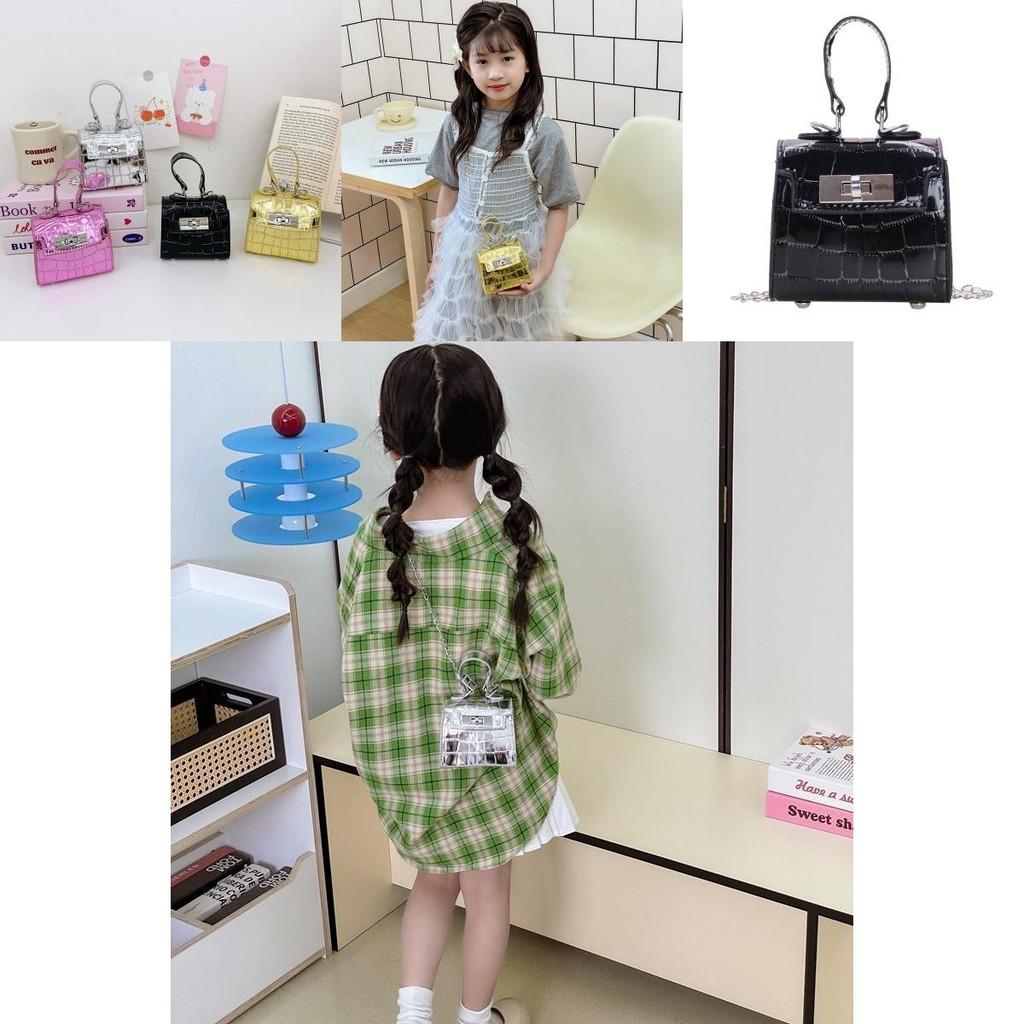 Pu Mini Shoulder Bag For Kid With Laser Stone Texture And Breathable Durable Material