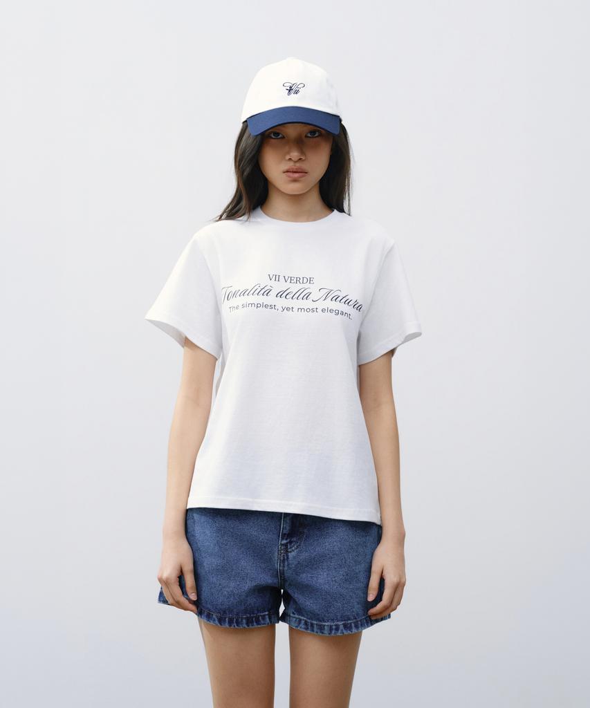 Bibeleude Embroidered Cotton Two-Tone Ball Cap 002 White & Navy