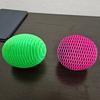 Transforming Rhombus Grid Stress Ball Anxiety Relief Squeeze Ball Portable Travel Soft TPR Calming Textured Ball Sensory Fidget Worm Toy