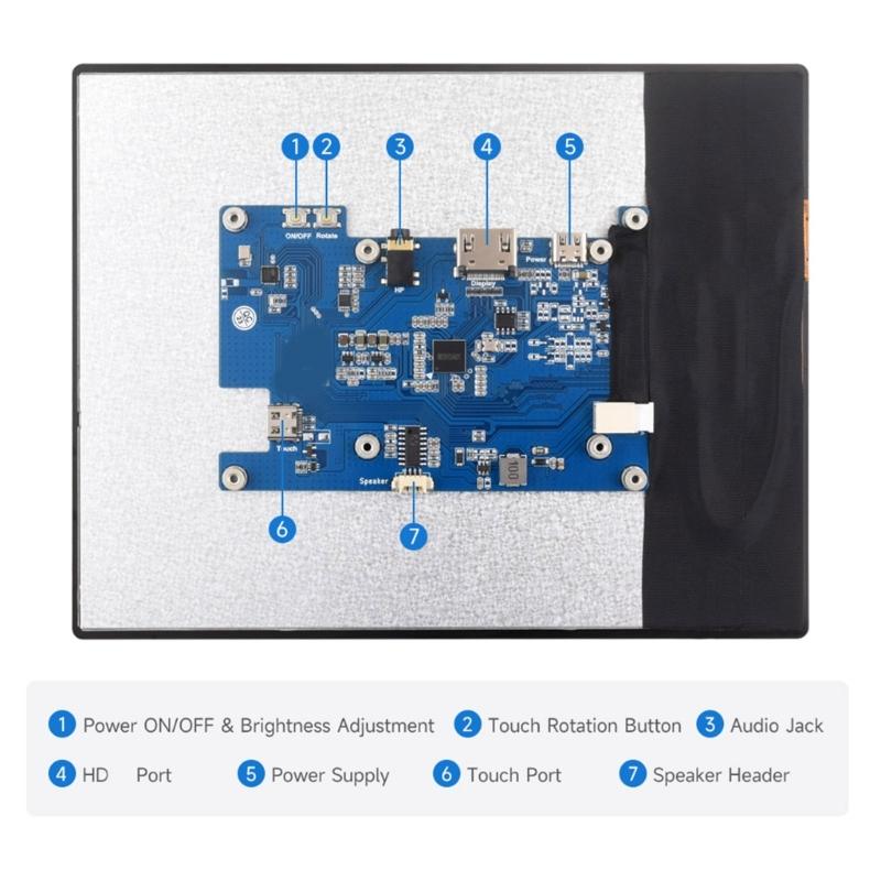 8inches Glass Panel IPS Screen 10 Point Touches LCD Screen 768*1024, Toughened Glass Capacitive Screen