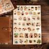 JIANWU Afternoon Tea Party Series Vintage Fruit Cake Coffee Landscape Material Collage PET Sticker Creative Journal Stationery