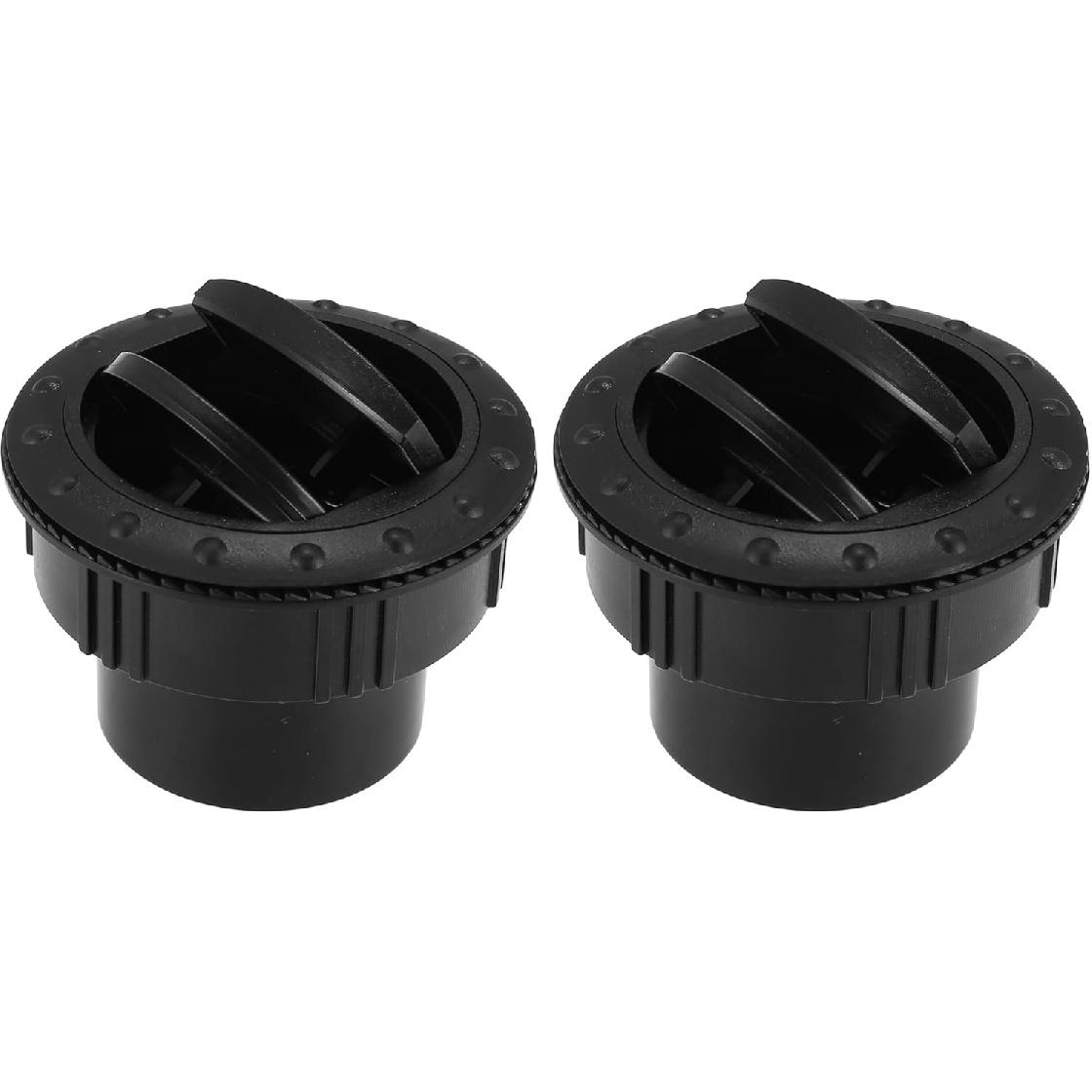 

Air Conditioning Vent Outlet 60mm Rotatable Round A/C Air Outlet Vent for RV Bus Boat Yacht Black (Set of 2)