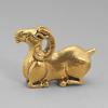 Figurita de Cabra de Latón Duradero Escultura de Arte Animal Decoración Pequeña de Mesa para Estante de Dormitorio Escritorio de Oficina Recuerdo