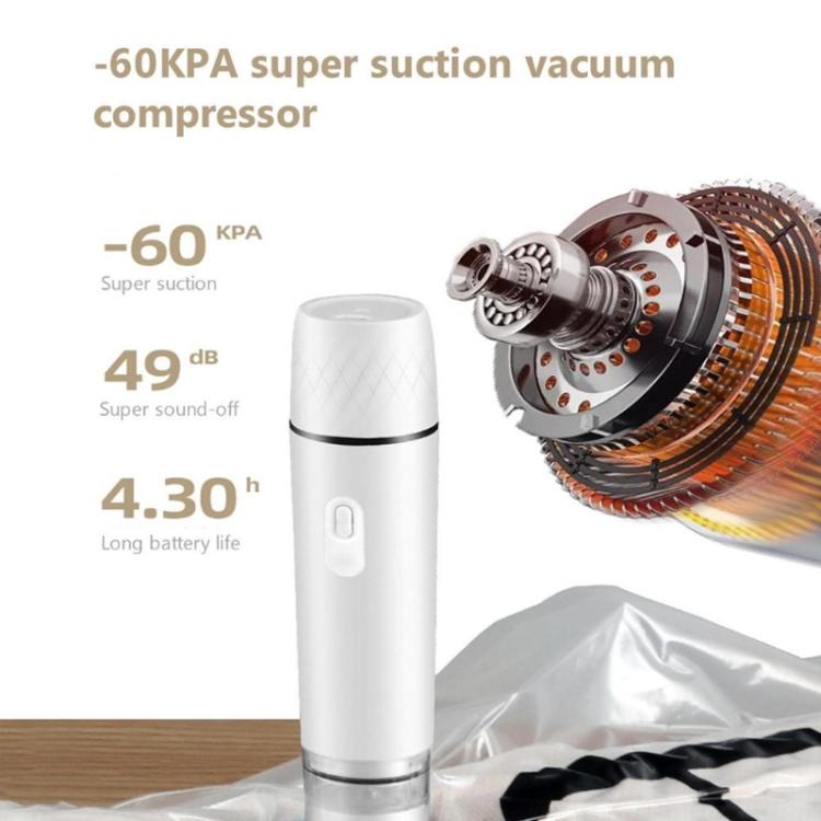 

Portable Food Vacuum Sealer USB Rechargeable Handheld Wireless Food Vacuum Sealer,800mAh White