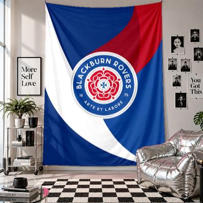 Tapiserie de perete cu logo-ul echipei de fotbal Blackburn Rovers Decor pentru casă Pânză de agățat pe perete pentru dormitor Camera de zi Fundal