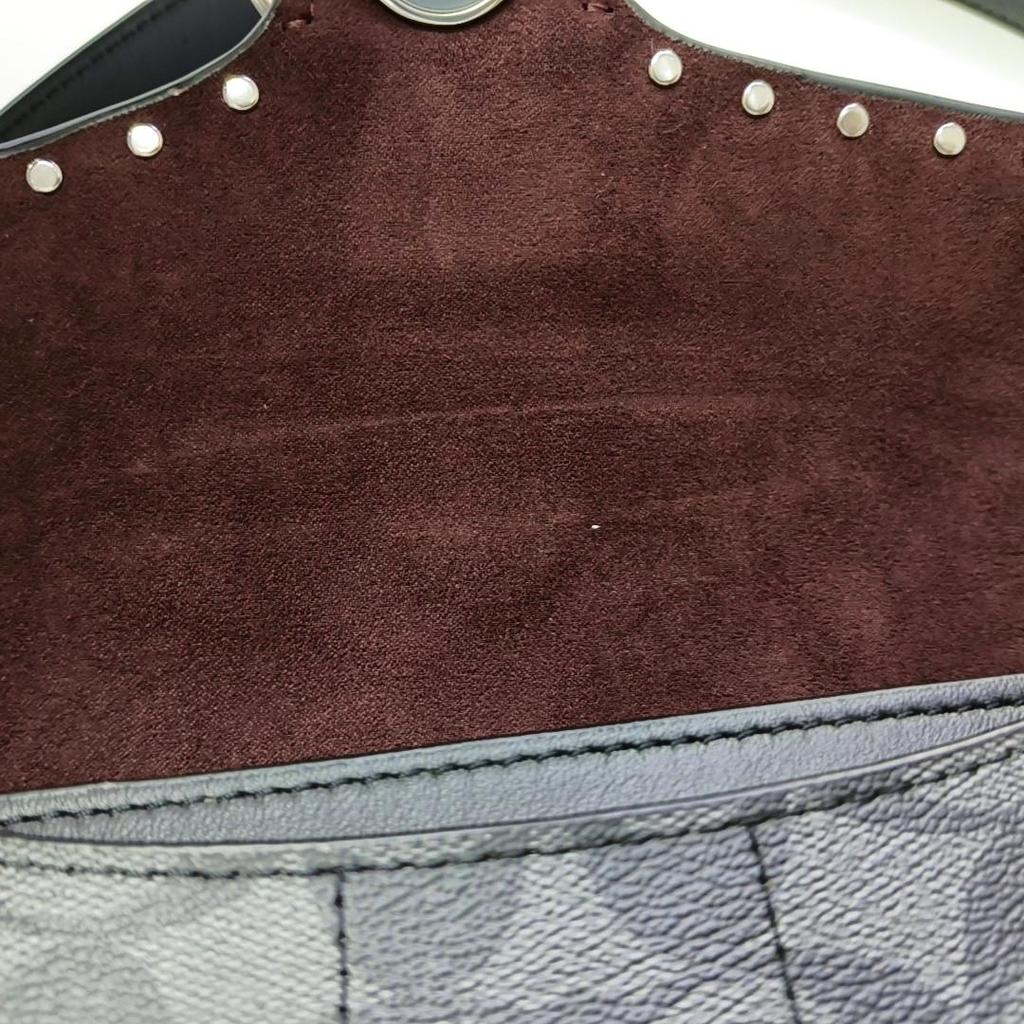[Pre-Owned] Georgie 26 Classic Monogram Studded Carriage Logo Coated Canvas Underarm Bag Wine God Bag Crossbody Shoulder Bag Medi - Excellent #1KN9Z8S