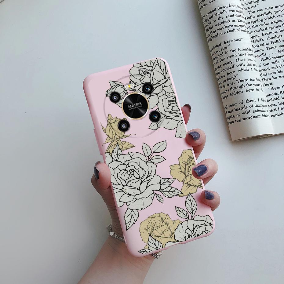 For Huawei Honor X9 2022 Case Cover on Honor X9 4G Phone Bumper Protector TPU Shell For Fundas Honor X9 X 9 HonorX9 Cover Flower