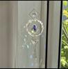 Crystal Circle Sun Catcher Hanging Wind Chime Light Cather Colorful Rainbow Prism Love Crystal Pendant Home Garden Decoration