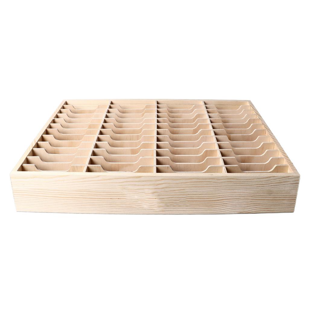 Handybox Aufbewahrungskoffer 48 Fächer Tischplatte Holzhalter für Zuhause Klassenzimmer