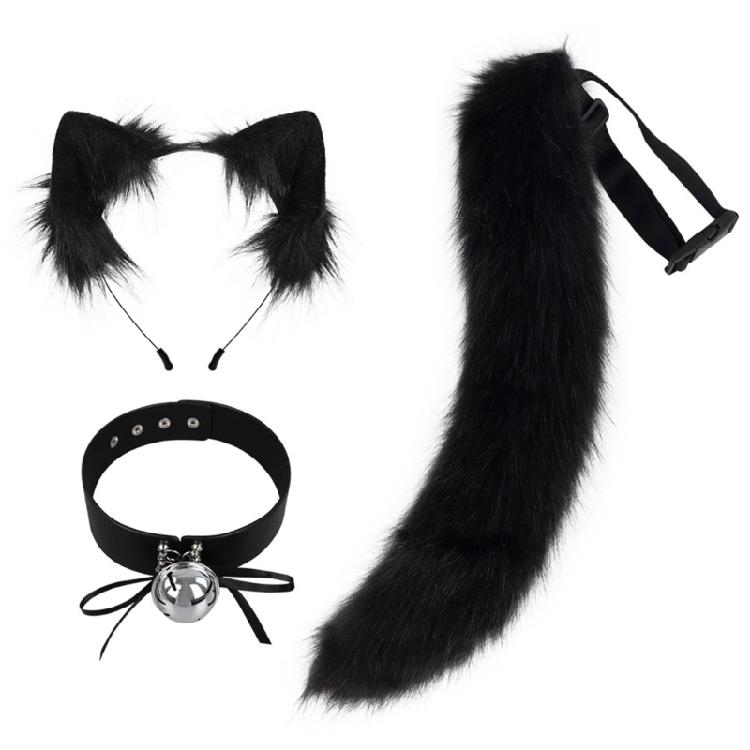 Cat Cosplay Costume Cat Ears Tail Choker Halloween Party Cat Ears Headband Tail