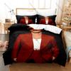 Bruno Mars 3Pcs Bedding Set Music Star Printed Duvet Cover Set Soft Microfiber Bed Set with Pillowcases for Fans Bedroom Decor