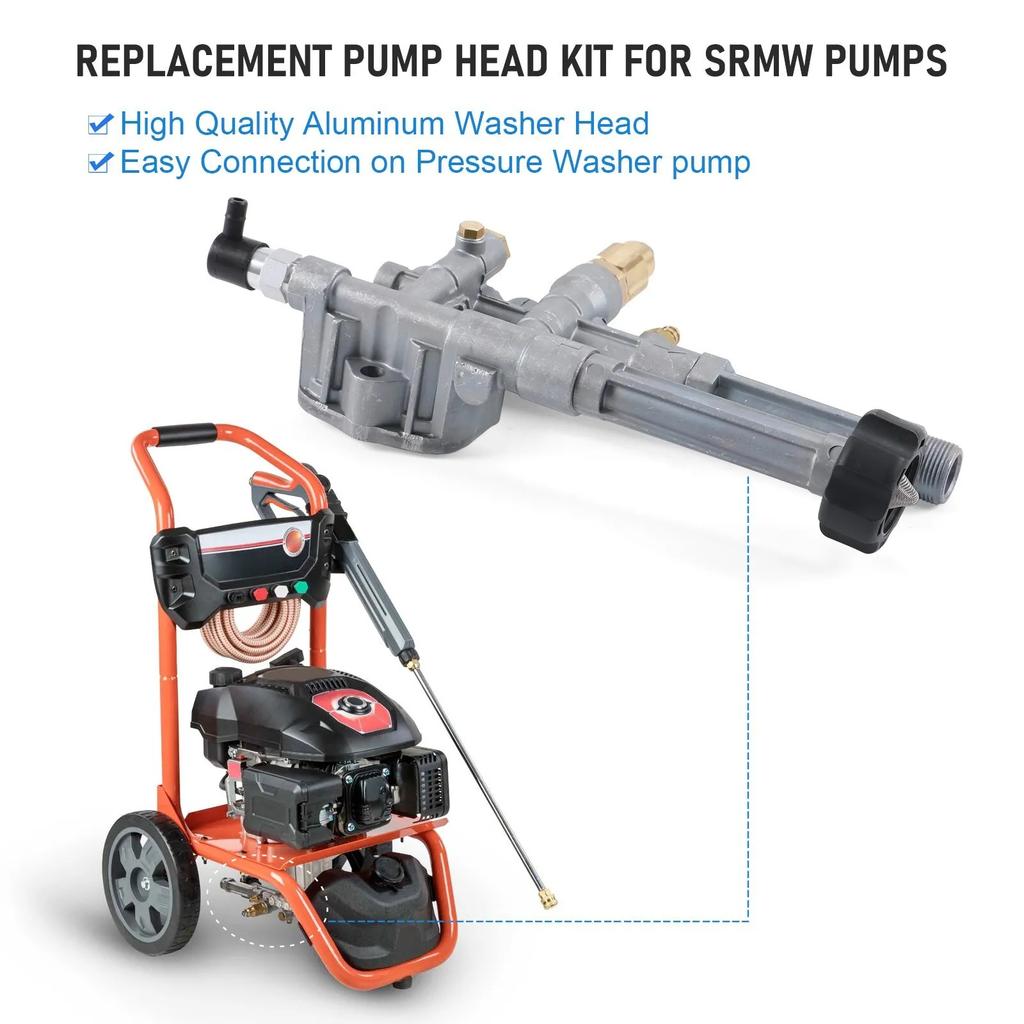 Replacement Pump Head Assembly for RMW2G20 RMW2.2G24 SRMW2.2G26 Models For Troy Bilt Part AR42518 AR43061 Bolt-On Assy