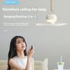 Portable Ceiling Fans Outdoor Camping Fan Tent Ventilator Cooler Rechargeable Electric Fan Remote Control LED Lighting
