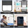 Tuya WiFi Temperature & Humidity Sensor with Backlit Display APP Remote Monitor Alexa/Google Voice Control °C/°F Switch,