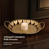 Elegant Decorative Tray with Handles Openwork Serving