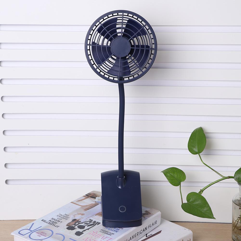 USB Rechargeable Clip On Desk Fan Mini Portable Desktop Fan for Car Office(Blue )