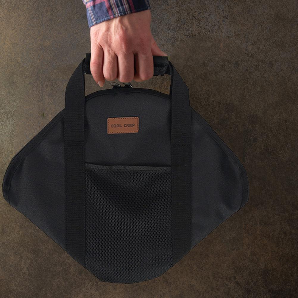 Barbecue Plate Tote Bag 600D Oxford Frying Pan Case Outdoor Camping Kitchen Utensil Cookware Storage Bag For Outdoor Picnic Tool