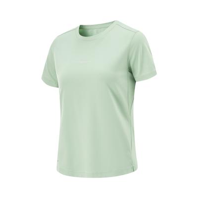 Fitness Series Sports Casual Simple Cool Air Cooling T-Shirt Round Neck Pullover Solid Color Short Sleeve Women Tops Sheep-Fat-Green ATSV346-3