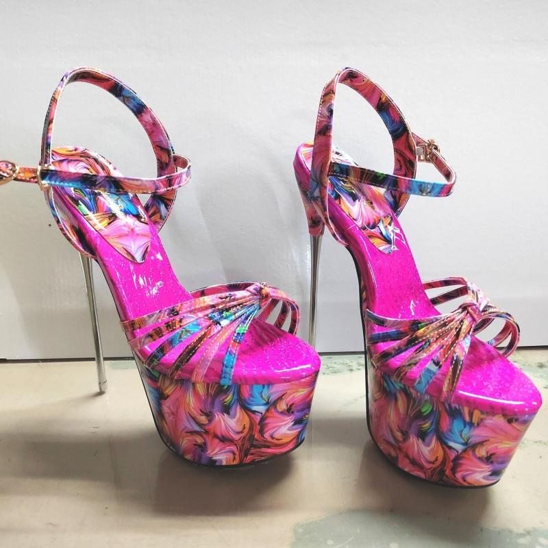 Luxury Women's Sandals 19cm Super High Heels Summer Shoes Platform New Sexy Heeled Flip Flops Dance Stripper Fetish Shoes Female