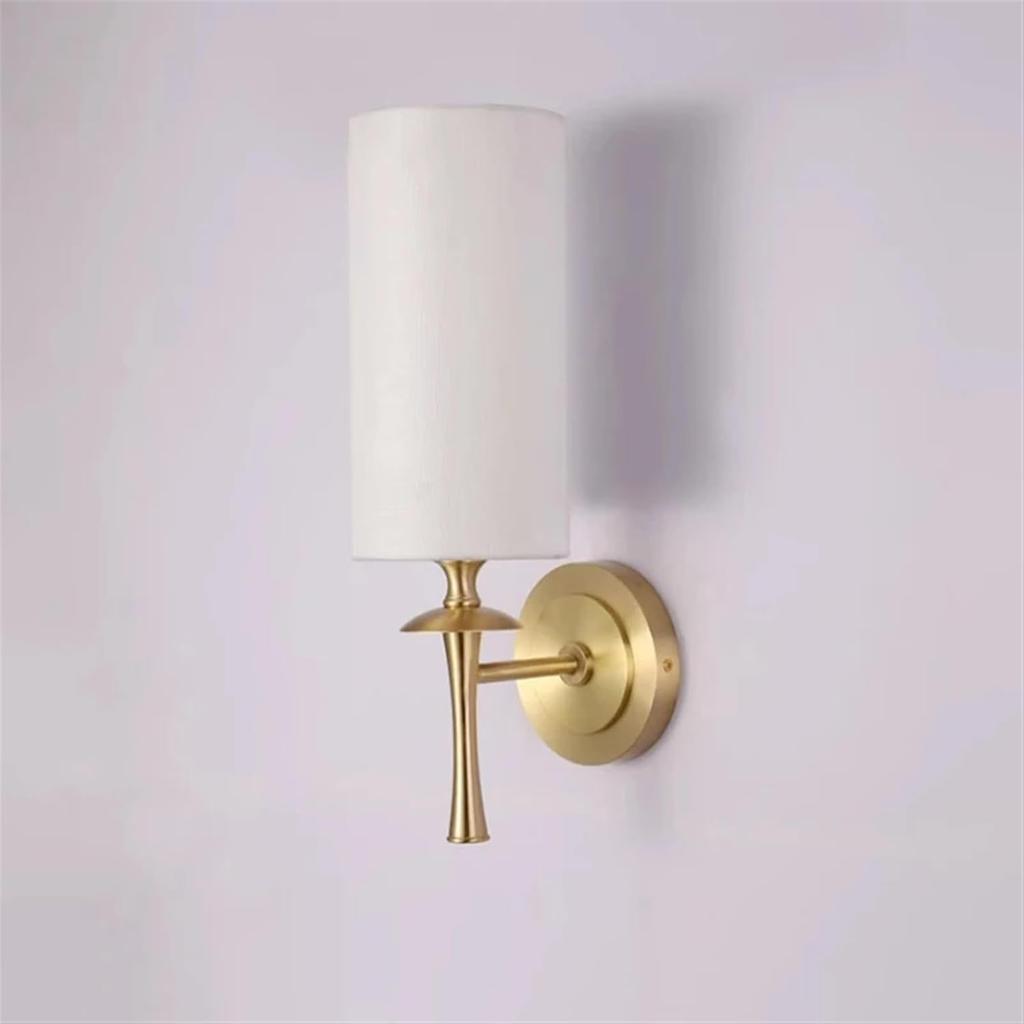 Brass lamp American Retro Wall Lamp Corridor Staircase Lighting Living Room TV Wall Decor Wall Light Bedroom Bedside Lamps(A)