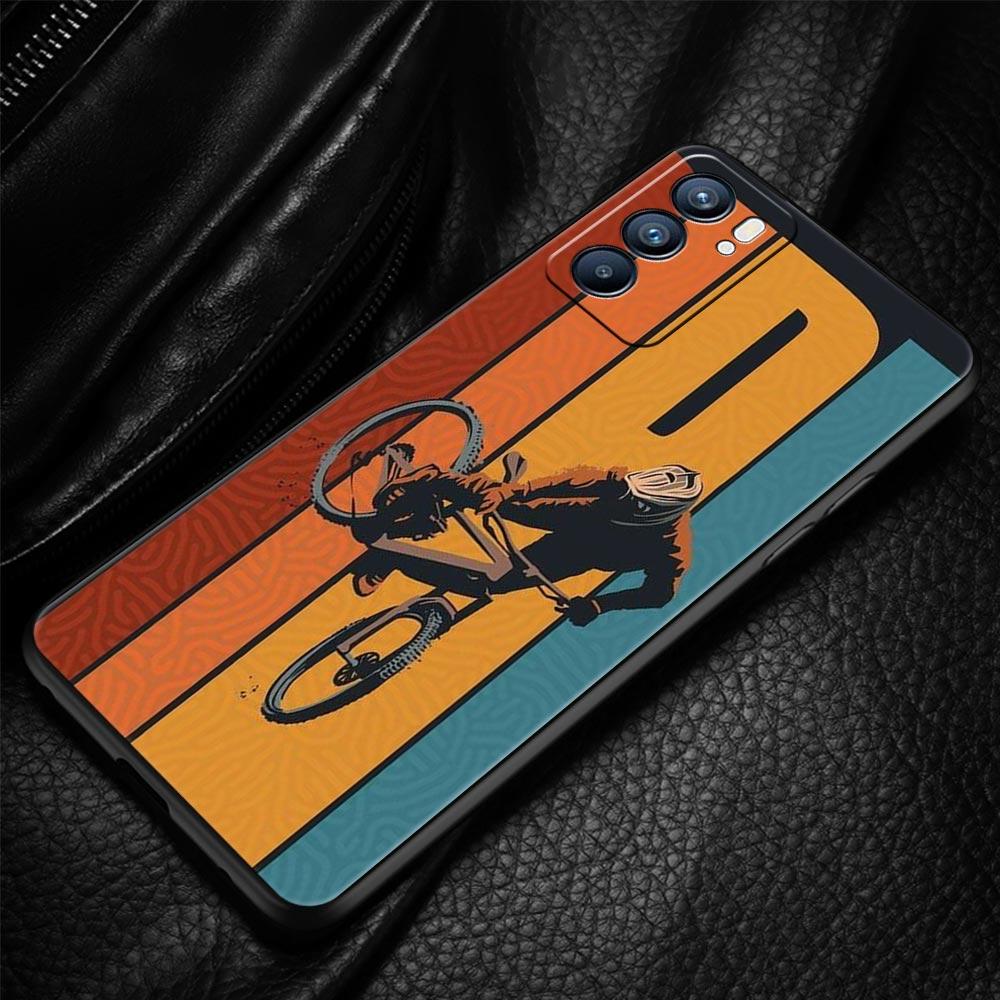 Mountain Bikes Cycling Phone Case For Oppo Find X5 A54 A53 A52 A9 2020 A15 A95 A16 A76 A74 A12 Reno7 SE Reno6 Pro Plus 5G Cover