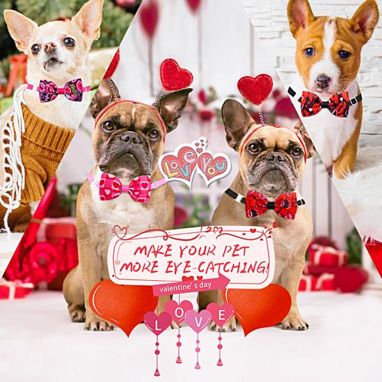 

Ошейник для домашних животных, регулируемый декоративный красивый цвет, украшение с бантом для собак и кошек для фестиваля