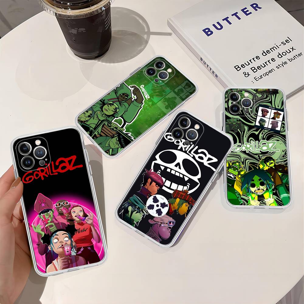 Art Pop Band G-gorillazS Music Transparent TPU Phone Case For IPhone 17 11 12 13 14 15 16 Pro Max 16 Plus Cover