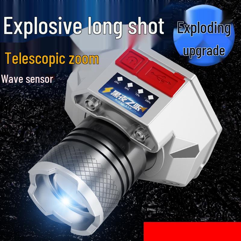 Rechargeable LED Headlamp: Super Bright, Strong Light for Outdoor, Mining & Night Fishing