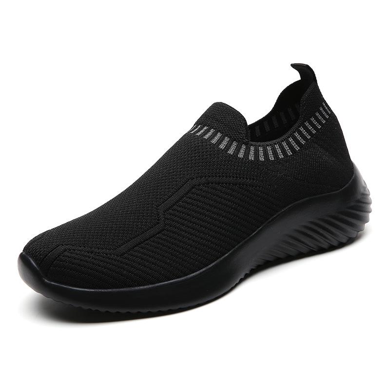 Women's casual shoes spring and summer fly-woven sports casual shoes comfortable mesh one-pedal light soft-soled women's shoes