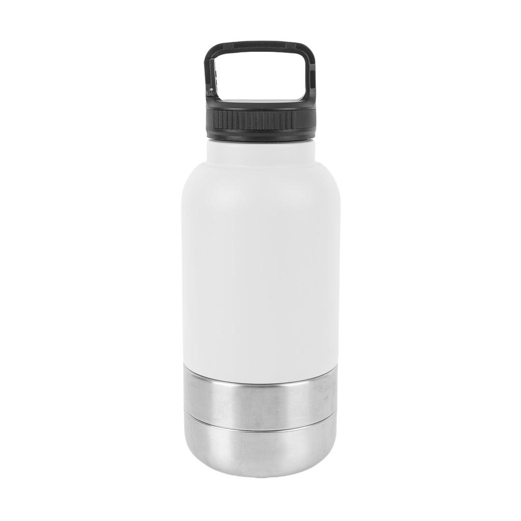 Insulated Dog Travel Water Bottle 304 Stainless Steel 3 in 1 Portable Dog Water Bottle Dispenser with 2 Removable Bowls