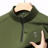 T-Shirt Half Zipper Stand-Up Collar Men'S Business Casual Long-Sleeved Premium Polo Shirt