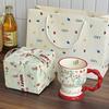 Birthday Gift Girl High-value Flower Bush Cat Ceramic Mug Girlfriend Creative and Practical Souvenir Gift Box