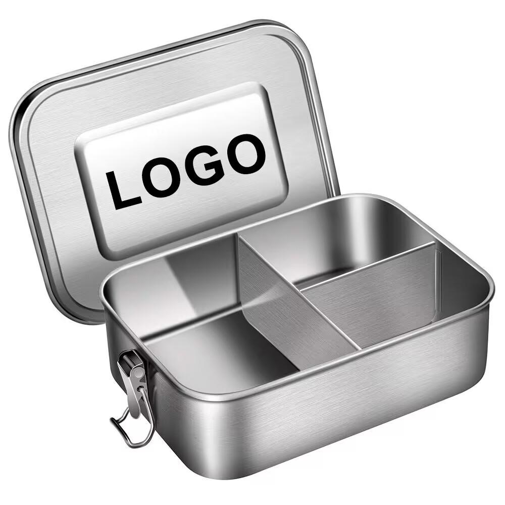 

Изготовленный на заказ бенто-ланч-бокс из нержавеющей стали, ланч-бокс для взрослых детей, герметичный экологически чистый металлический обед для салата
