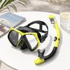 Schnorchelmaske mit Trockenschnorchel, Auslaufsichere Anti-Beschlag Panoramische Tauchmaske & Schnorchel Set, Wasserdichte Schnorchelausrüstung für Erwachsene