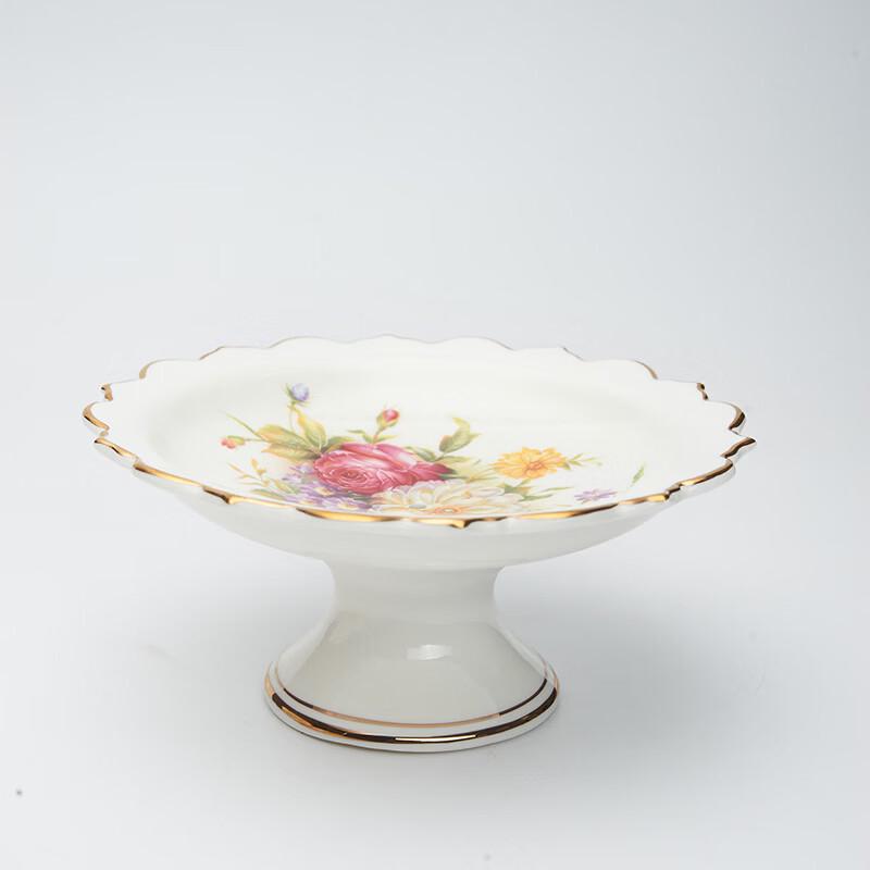 Elegant Bone China Pedestal Fruit Bowl