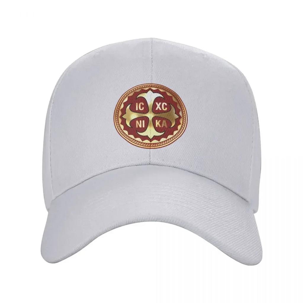 Greek Orthodox Cross Red Gold Black Baseball Cap Hat Man Luxury New In The Hat Luxury Man Hat Vintage Woman Hats Mens
