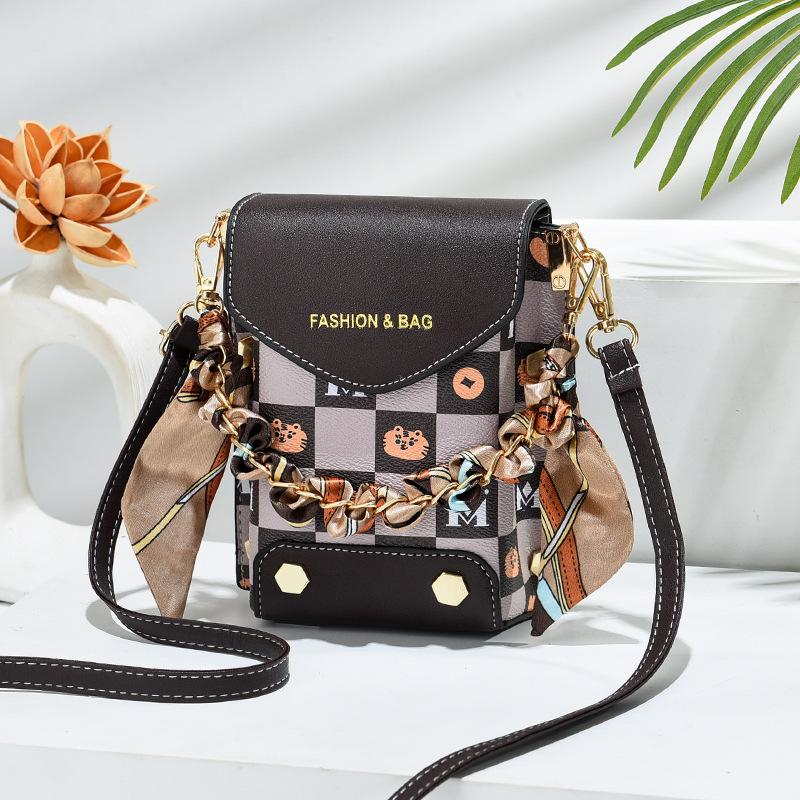 

Сумка для мобильного телефона, сумка через плечо, женская сумка, модная маленькая квадратная сумка на одно плечо в стиле ретро, ​​мини-сумка для мобильного телефона one size темно-коричневого