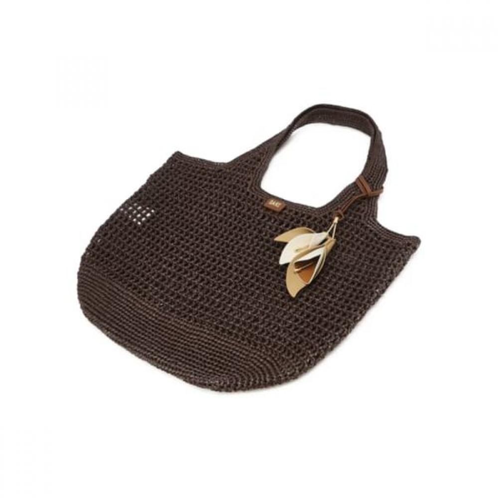 Daks Brown Raffia Twisted Mesh ShouLder Bag L Dcba6e590w3