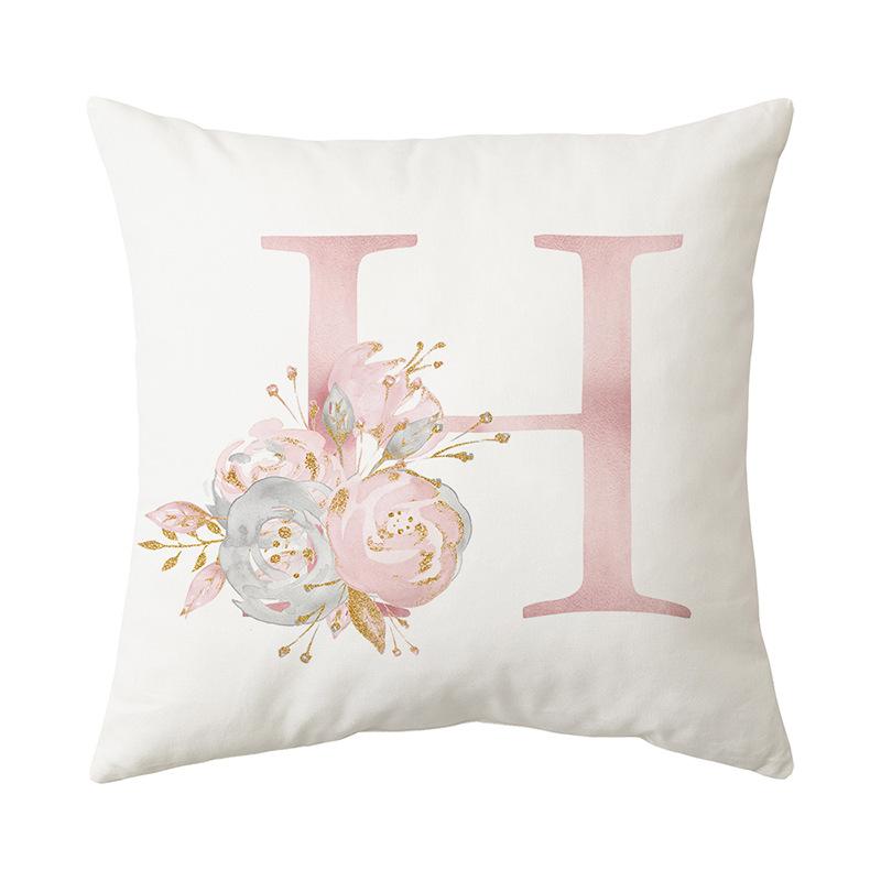 26 Letter Printed Cushion Cover Modern Simple Home Sofa Decoration Cushion Cover Bedroom Cushion Cover
