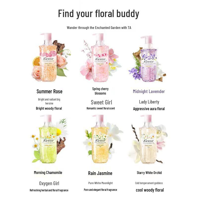 Kustie Sakura Petal Scented Shower Gel