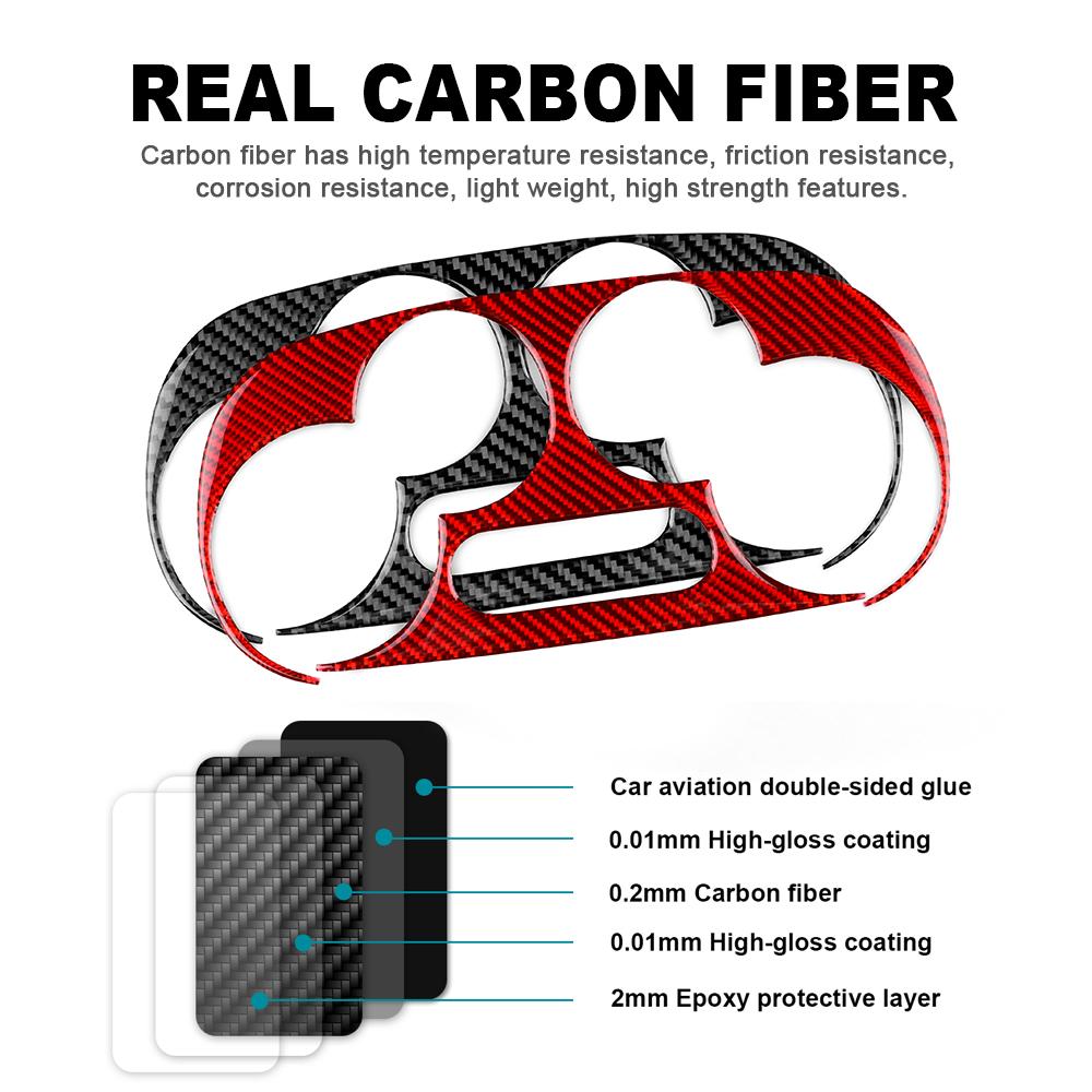 Carbon Fiber Gear Shift Collar Cover Trim for Fiat 500 Abarth 595 2012-2023 Interior Accessories
